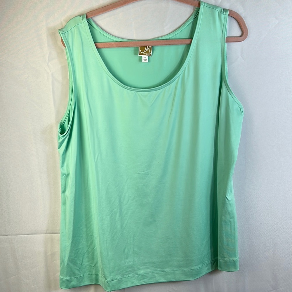 JM Collection Green Tank Size 2X like new